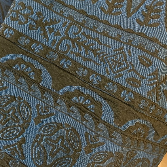 Chicos Floral Striped Jacket 16 Blue Western Boho Neutral Old Money Preppy 80s - Picture 9 of 12